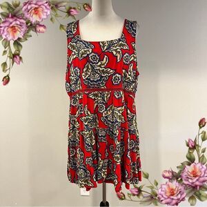 Maurices sleeveless paisley Floral plus size mini Dress size 1X